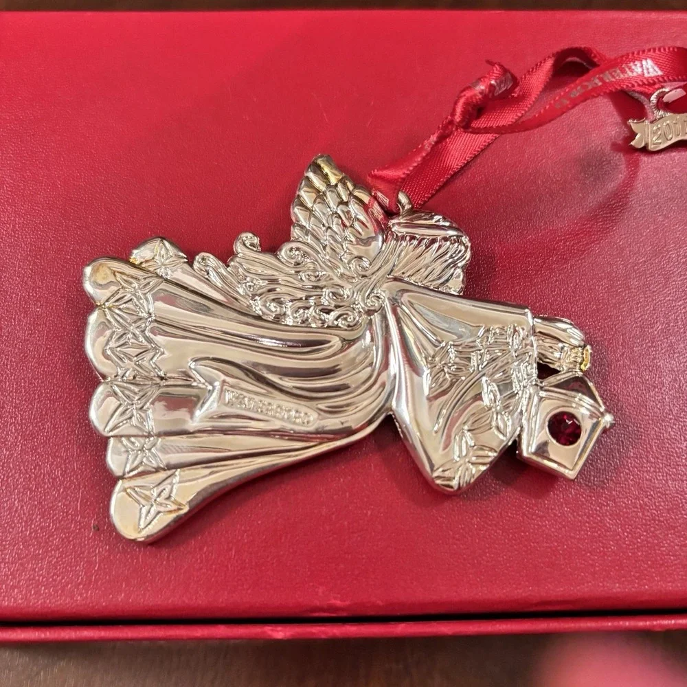 Waterford 2011 Angel Christmas Ornament Silver Tone w/ Box‎ Holiday Decor